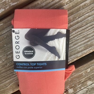 George Coral Tights Opaque Control Top 5'3